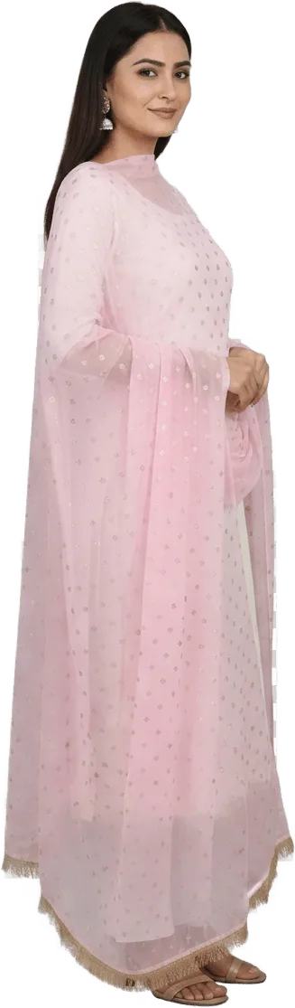 Model in a Chikankari dupatta