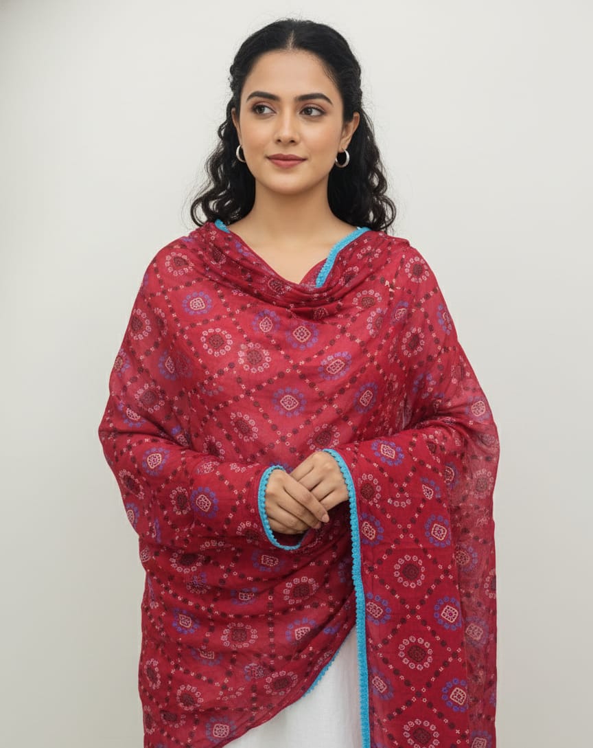 Laal Bandhej — Bandhej dupatta
