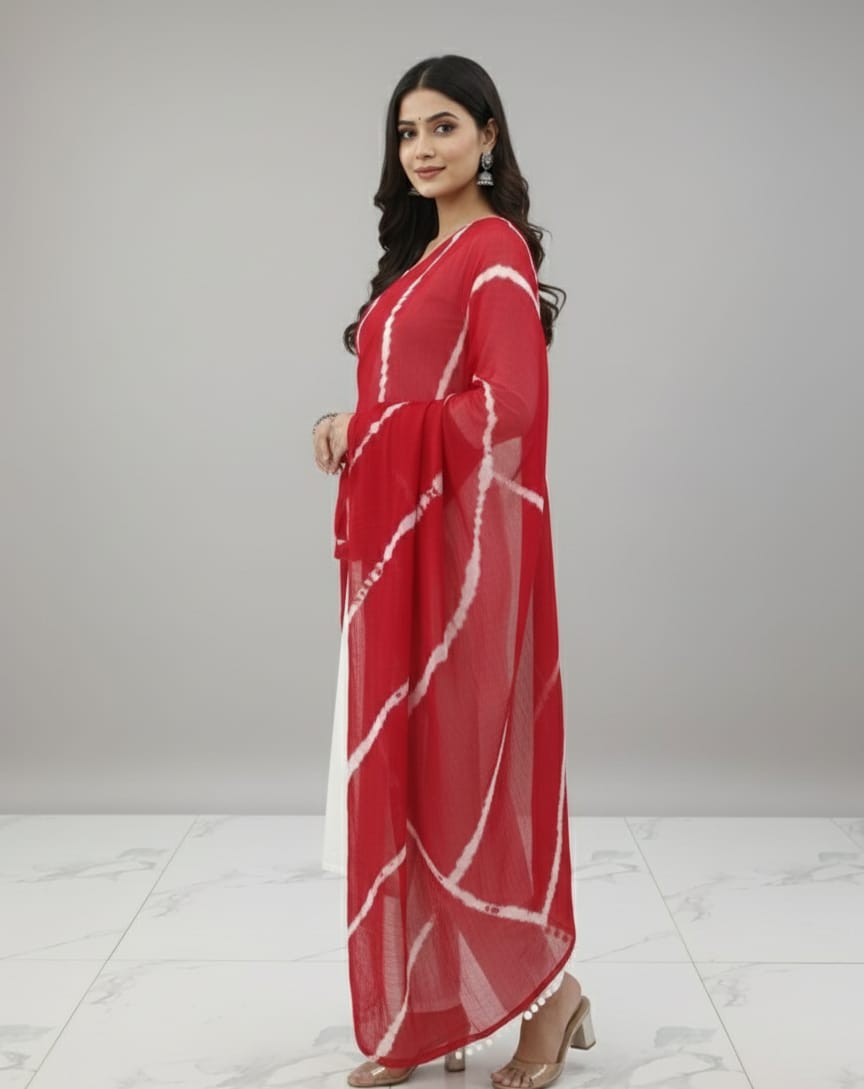 Rose Ripple dupatta